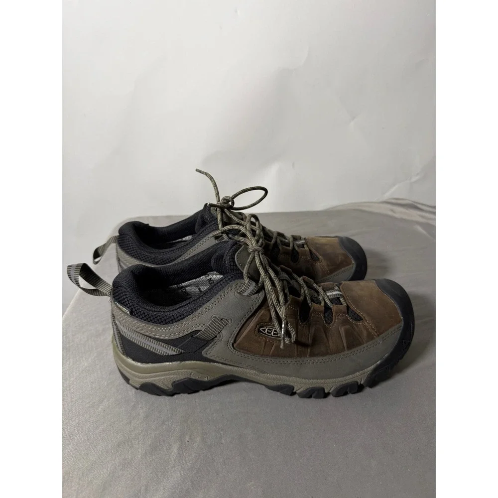 Keen Targhee III Waterproof Hiking Shoes Mens 10.5 Wide Brown Olive